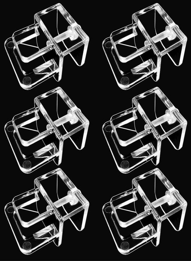 Weramics 6 pcs Aquarium lid Clips Rimless Aquarium Fish Tank top Cover lid Hood Support Holder Glass Aquarium Acrylic Fish Tank top Clip - Image 1